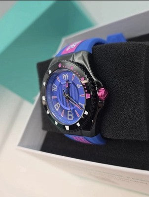 TechnoMarine TM-525011 Racing Legends Watch 40mm Blue Pink Quartz Limited Ed.