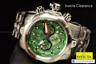 Invicta Venom 47909 Men's 53.7mm Quartz Chronograph SS Watch Brand New