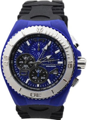 TechnoMarine Cruise JellyFish Men's 46mm Blue Weave Dial Chrono Watch TM-115114