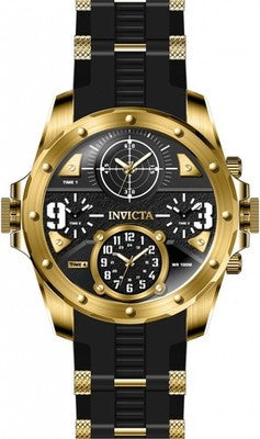 Invicta Coalition Forces 31141 Men's 50mm Quartz 4-Time-Zone Watch New