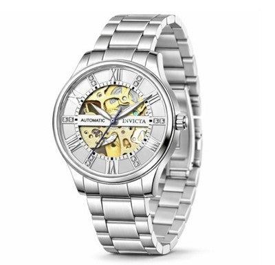 Invicta Objet d'Art 69117 Men's 40mm Automatic Skeleton Silver Dial Watch New
