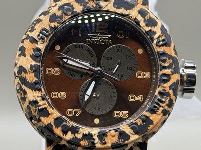 Invicta Pro Diver 50210 NeoArt Flux 52mm Leopard LimitedEdition Brown Dial Watch