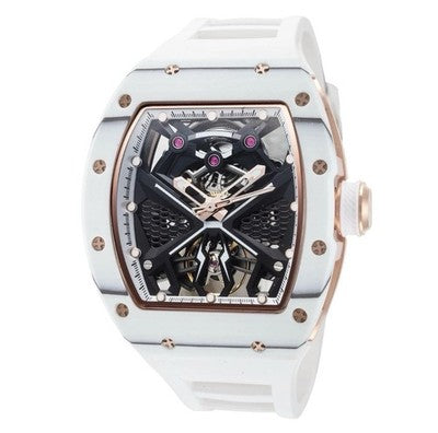 Invicta S1 Rally Automatic Men's Watch White w/ Skeleton Dial NEW!
