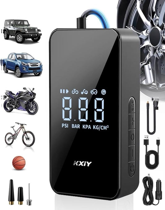 DIGITAL Tire Inflator Portable Air Compressor For Cars/Bikes - product photo