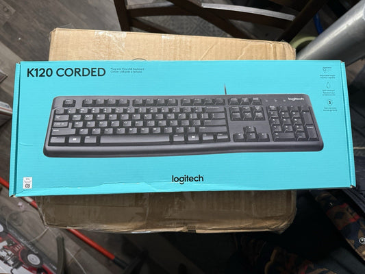 LOT OF 4 Logitech K120 USB Keyboard for PC - Black