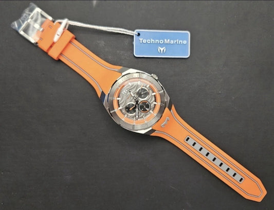 TechnoMarine Cruise Legend Men's Quartz Watch 43mm Orange/Gray TM-125018