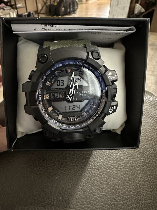 Activa x Invicta Neo Men's 55mm Analog-Digital Sport Watch Green ACW428-001 - product photo