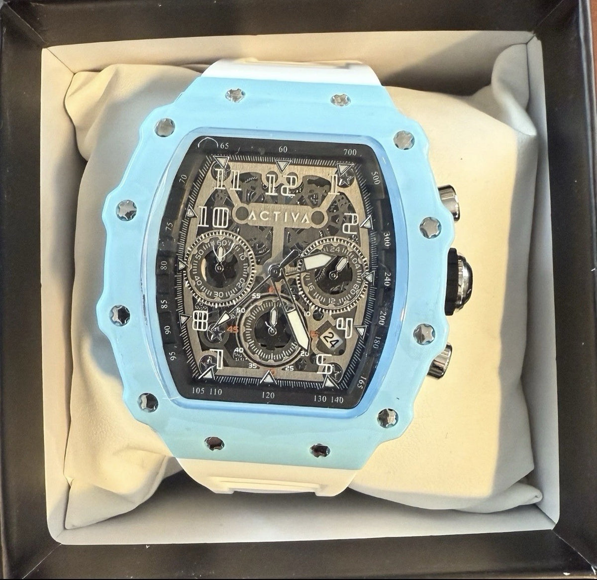 Active Fury X Invicta Men's Watch w/ Skleton Dial - 44.3mm, White Acw2305-017 - product photo