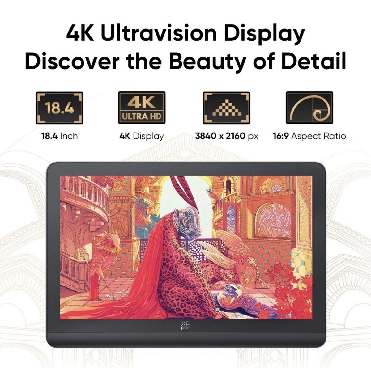 XPPen Artist Pro 19 Gen 2 Graphics Drawing Tablet 4K Display 16384 Level Tilt