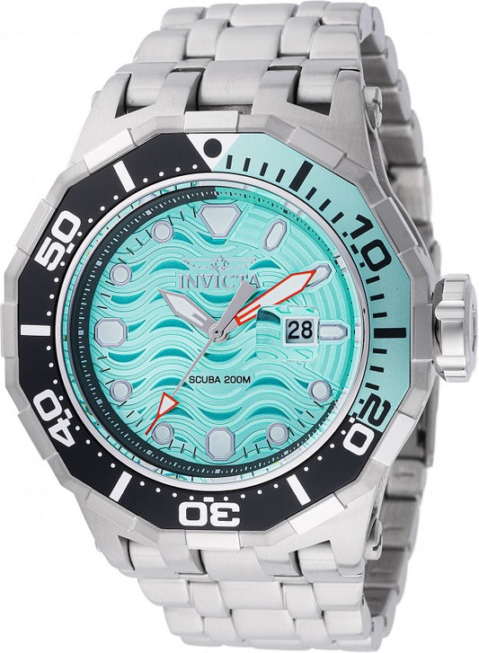 Invicta Pro Diver Scuba Wave 47846 Men's 52mm 200m Teal Quartz Watch - product photo