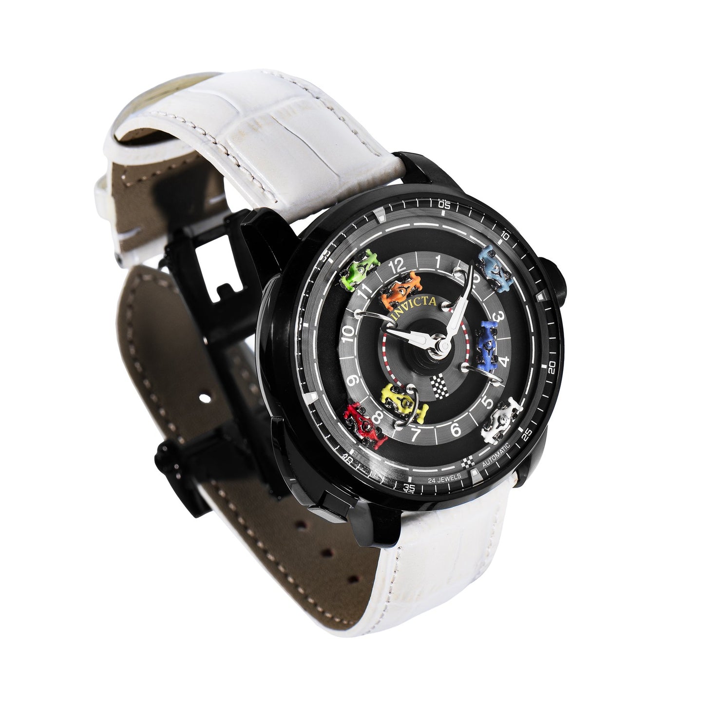 Invicta 69134 Racing Scalaprix Automatic Men's Watch 46mm White Sapphire NEW