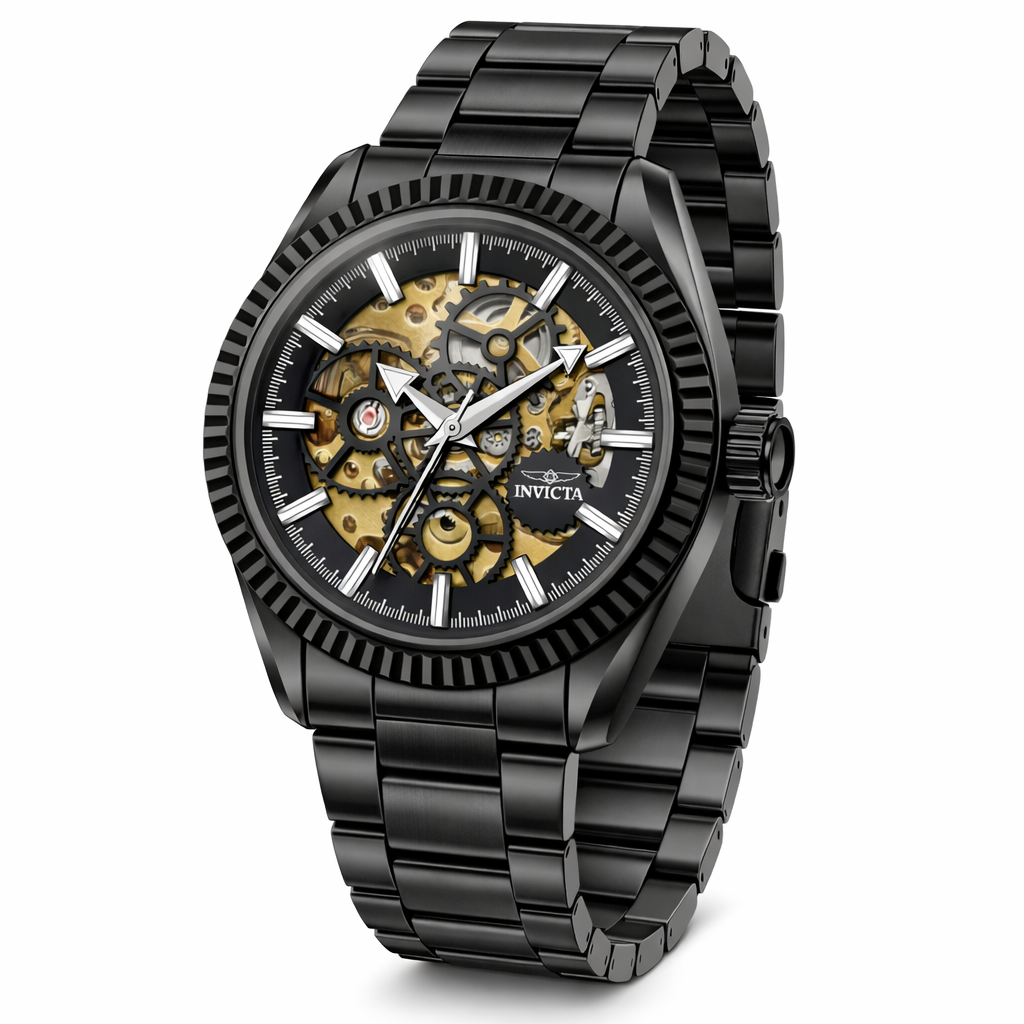 Invicta 69754 Objet d'Art Glyph Automatic 43mm Black Men's Watch NEW