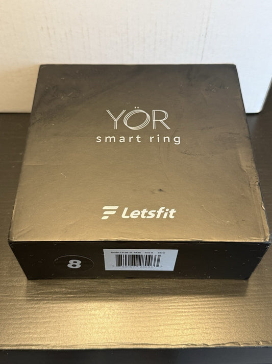 Letsfit YOR LR-08-SL-CASE Silver Smart Ring Activity Tracker Size 8 (view 2)