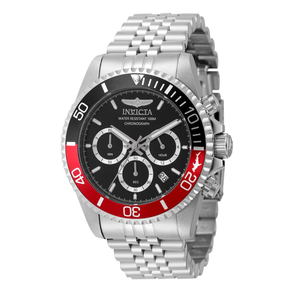 Invicta 49838 Pro Diver Titan 43mm Steel Black Dial Men's Watch NEW