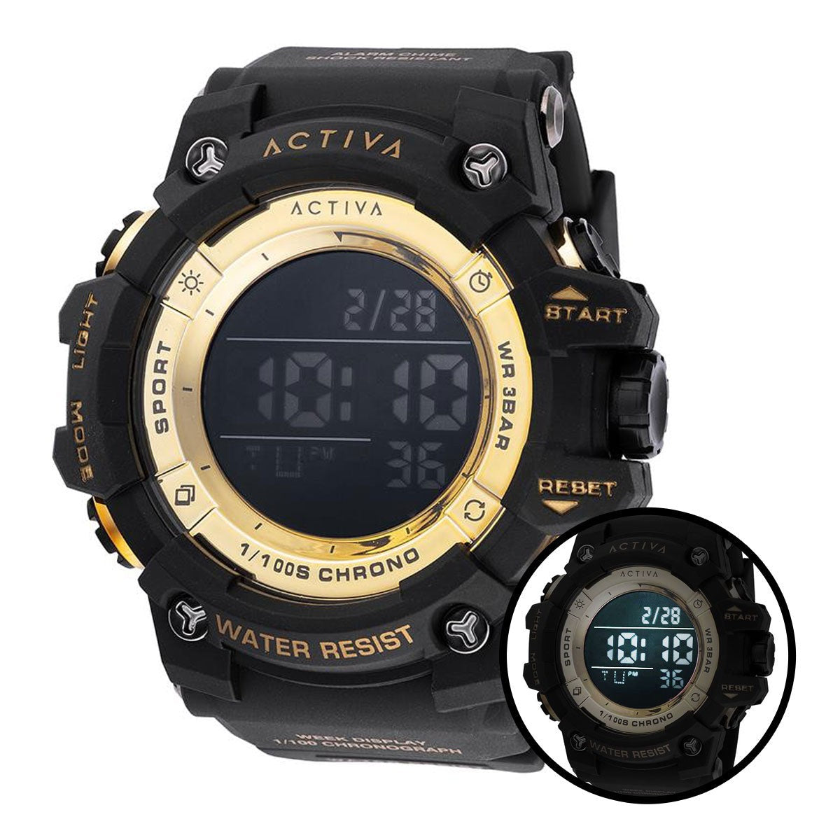 Activa ACW8046-003 Sync X Invicta Men's Digital Watch - 50m 50mm Men's Watch