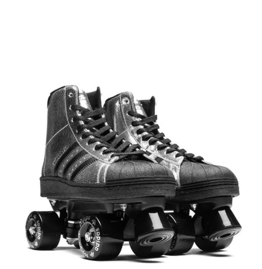 Adidas Superstar 82 Roller Skate Silver Metallic Black Shell Toe Women's sz 5.5 - product photo