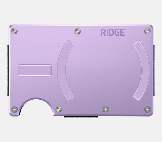 The Ridge Slim RFID Blocking Wallet Aluminum Cash Strap Lavender - product photo