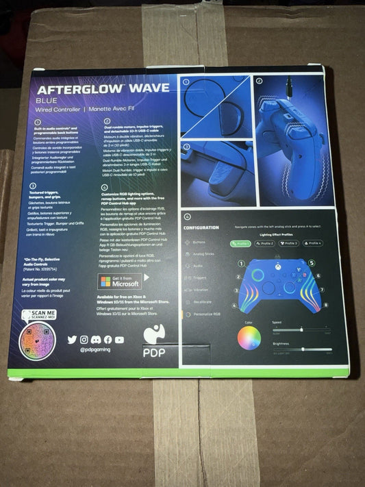 PDP Afterglow Wave LED Wired Controller for Xbox Series X - S Xbox One Windows 11 (view 2)