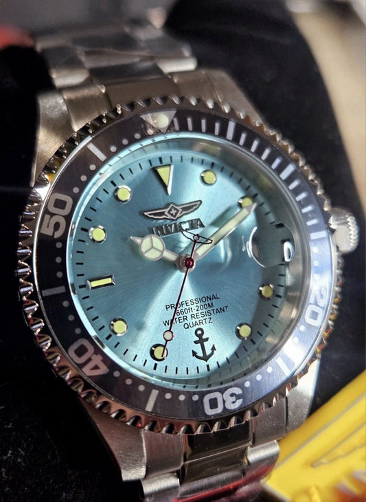 Invicta Men's 37.5mm Quartz Watch - Steel, Light Blue - 50145 - product photo
