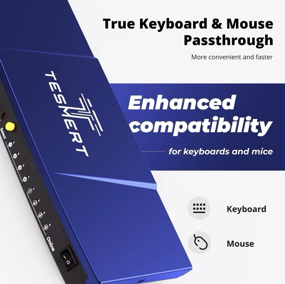 4K@144Hz DisplayPort KVM Switch 4 Computer 1 Monitor, DP 1.4 KVM Switches for 4