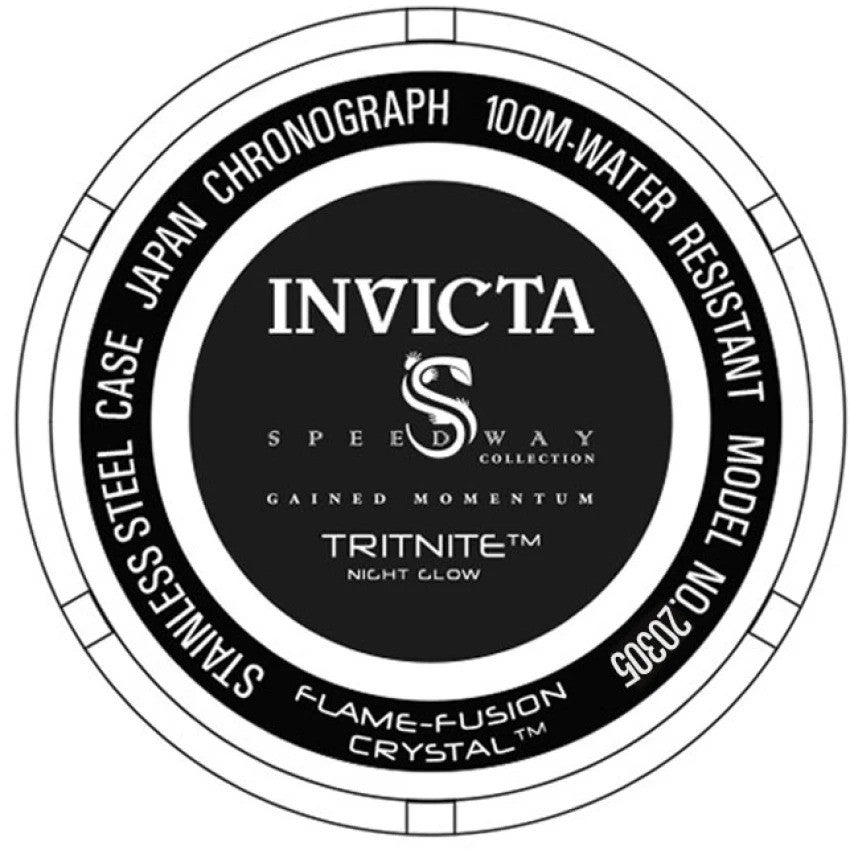 Invicta 20305 Speedway 50mm Men's Watch Quartz Stainless Steel Silicone Band New
