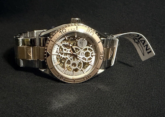 Invicta Automatic Men's Watch w/ Skeleton Dial - 43mm, Silver, Rose Gold (69763) - product photo