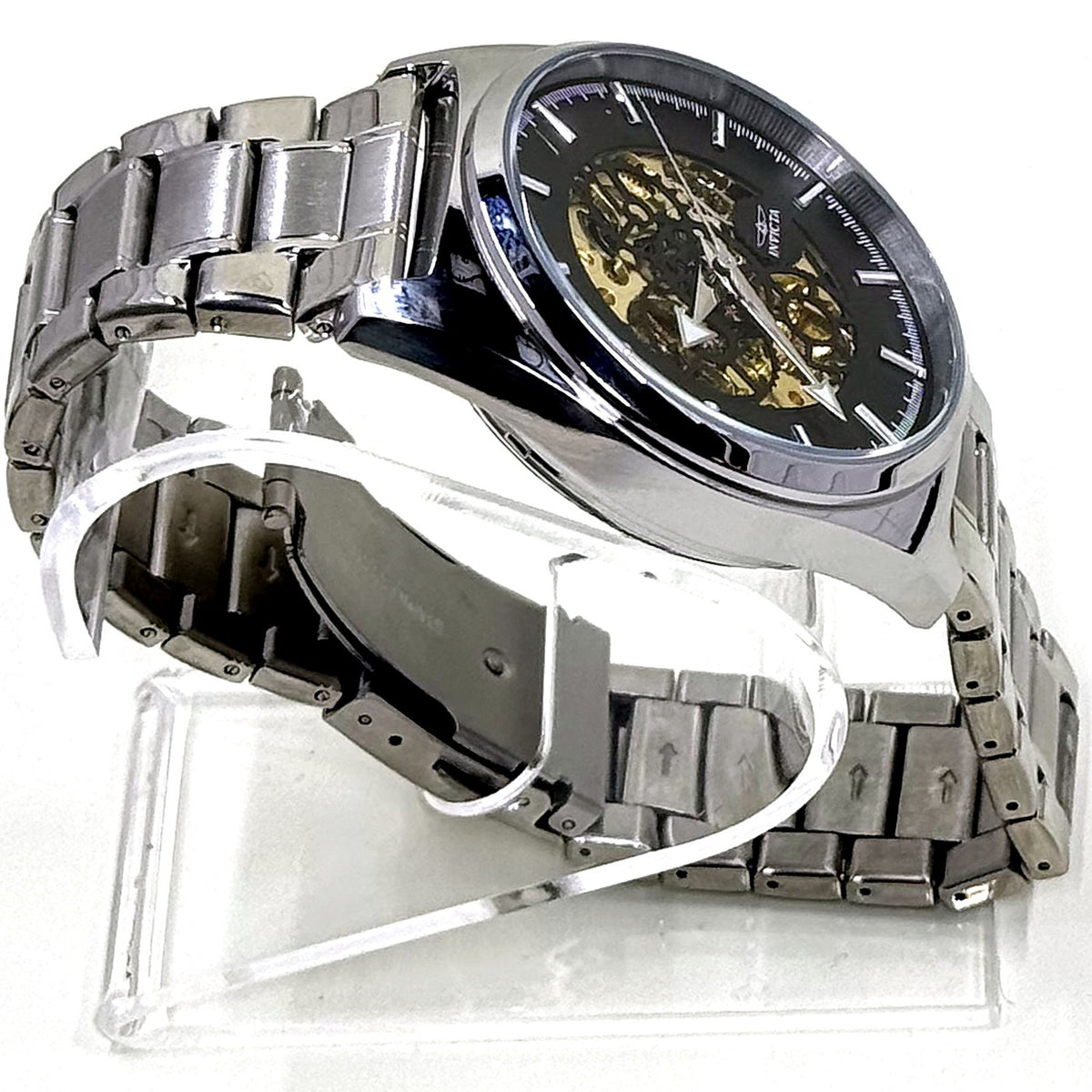 Invicta 69993 Objet D Art Automatic Skeleton Watch 44mm Black Steel New