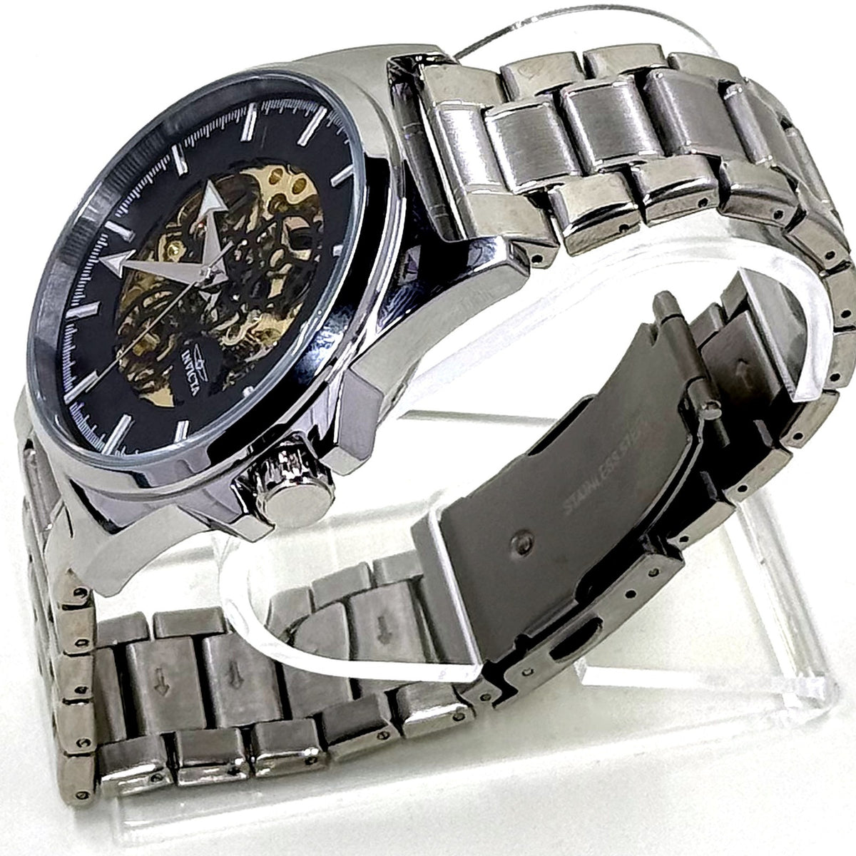Invicta 69993 Objet D Art Automatic Skeleton Watch 44mm Black Steel New