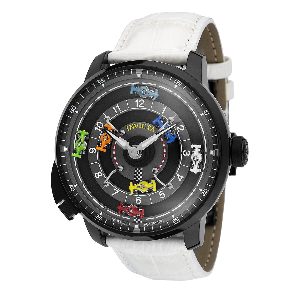 Invicta 69134 Racing Scalaprix Automatic Men's Watch 46mm White Sapphire NEW