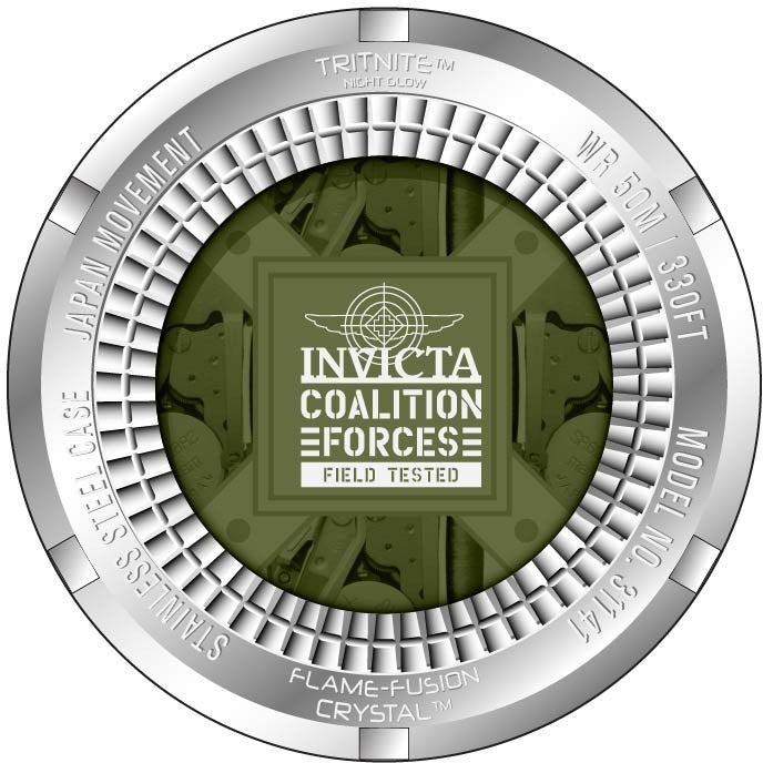 Invicta Coalition Forces 31141 Men's 50mm Quartz 4-Time-Zone Watch - product photo