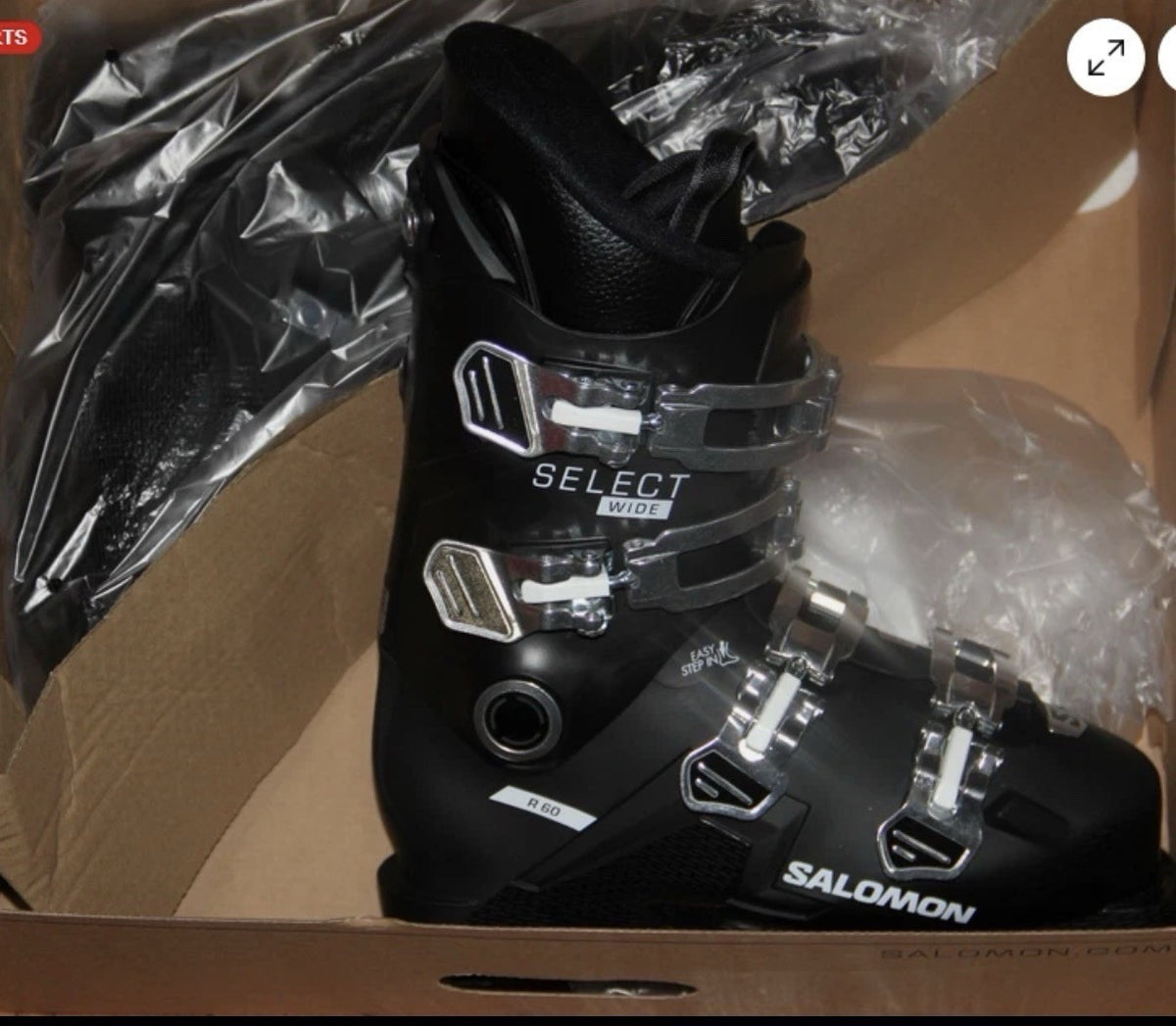 Salomon Select Wide R 60 Grip walk Ski Boots 25/25.5 US 9 Womans/8