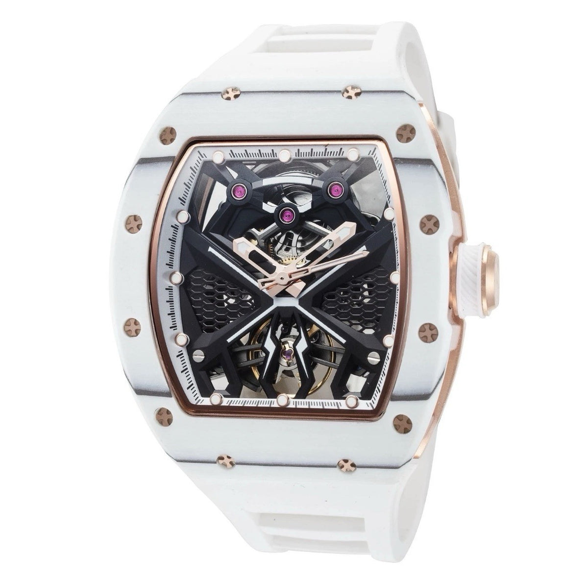 Invicta S1 Rally Automatic Men's Watch White w/ Skeleton Dial - product photo