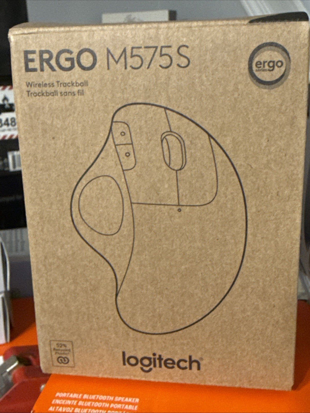 Logitech ERGO M575s Black + Blue Ball Wireless TrackBall Wireless Trackball (Off - product photo
