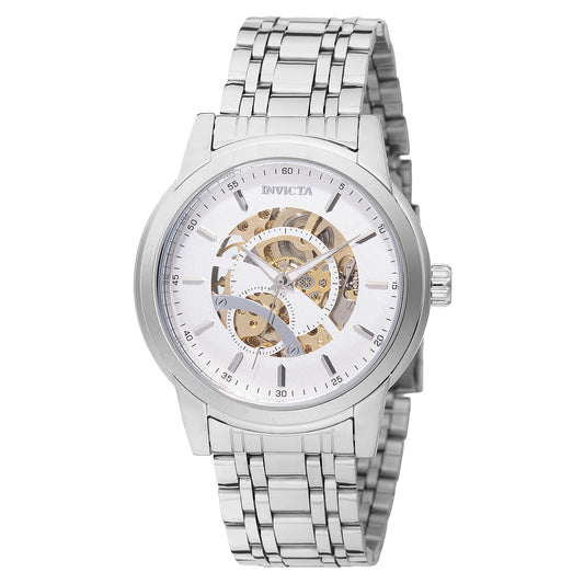 Invicta Objet D Art Automatic Men's Watch Skeleton Dial 42.5mm, Silver 69122