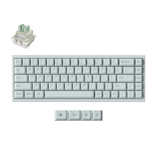 Keychron Q16 HE 8K magnetic switch keyboard in light green with ceramic keycaps