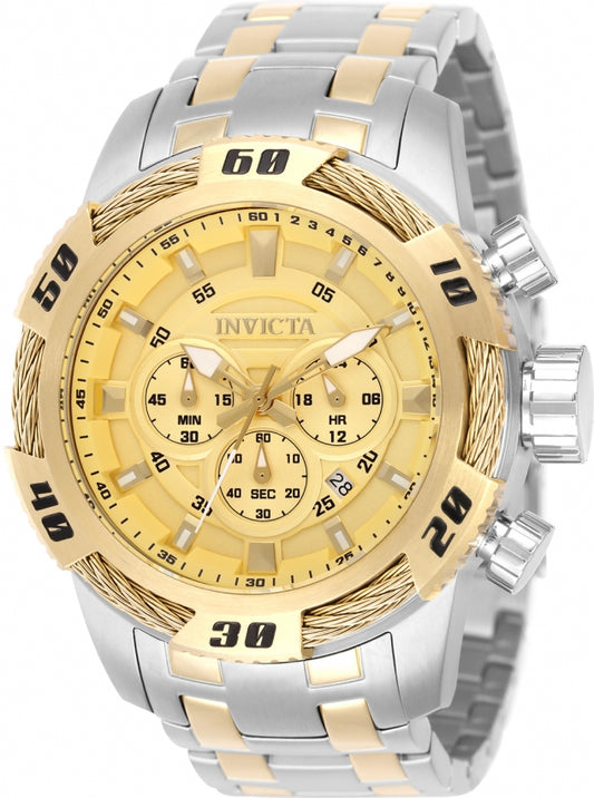 Invicta Speedway Ignition Men's Watch - 50mm Gold Steel Yellow Dial (49123) - official image