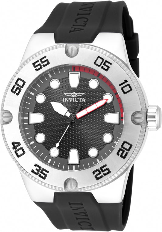 Invicta Pro Diver 52mm Stainless Steel Case with Black Silicone Strap 17916 - official image