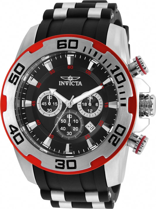 Invicta Pro Diver SCUBA Men's Quartz Watch Black/Red/Silver 22307 - official image