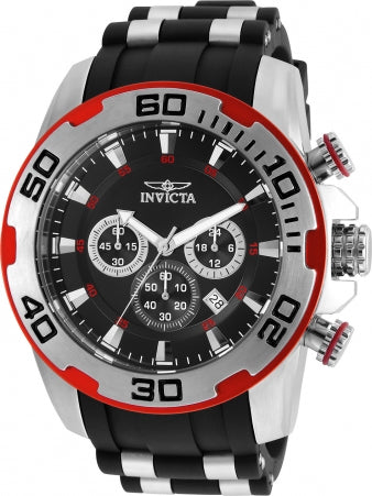 Invicta Pro Diver SCUBA Men's Quartz Watch Black/Red/Silver 22307 - official image