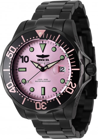 Invicta 47187 Men's 47mm Grand Diver Miami Edition Automatic Pink Dial Watch - official image