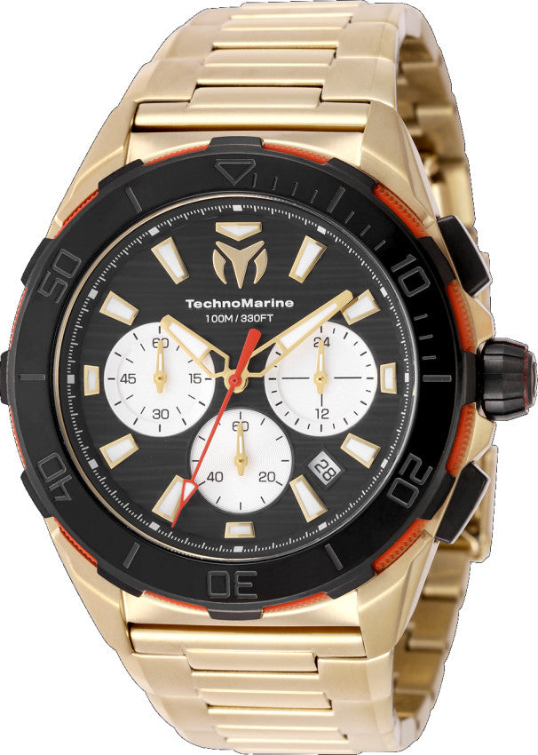 TechnoMarine Seven Seas Chronograph GMT Quartz Black Dial Men's Watch TM-725033 official product image