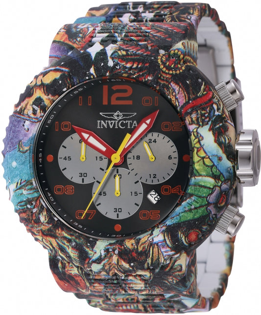 Invicta Men's Watch Pro Diver Silver and Black Dial Aqua Plated Bracelet