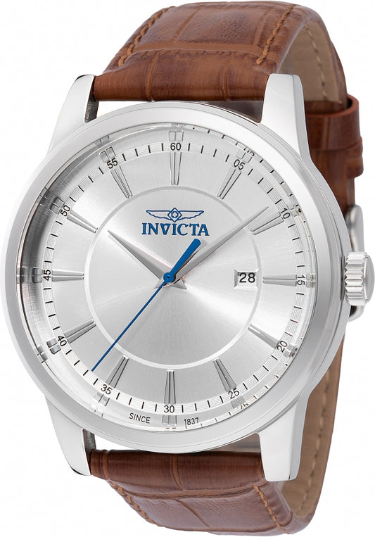Invicta Celestial Men's Watch 43mm Silver Dial Leather (view 2)