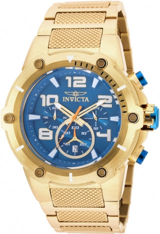 Invicta Speedway 19532 Men's Chronograph Swiss Quartz 51.5mm Blue Gold - official image
