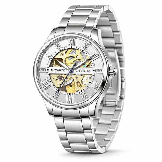 Invicta Objet d'Art 69117 Men's 40mm Automatic Skeleton Silver Dial Watch