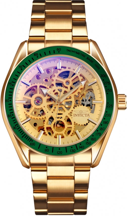 Invicta Objet D Art Automatic Watch Skeleton 43mm Gold Green 69453 - official image