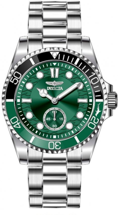 Invicta Pro Diver Quartz Green Dial Sprite Bezel Men's Watch 49433 - official image