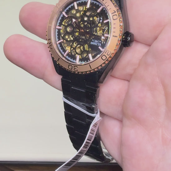 Invicta Objet d'Art 69764 skeleton automatic, real footage of the watch in hand